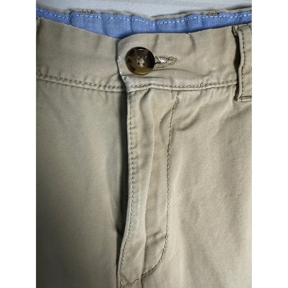 Tommy Hilfiger Mens TH Chino Custom Fit Khaki Tan Cotton Shorts 34/32